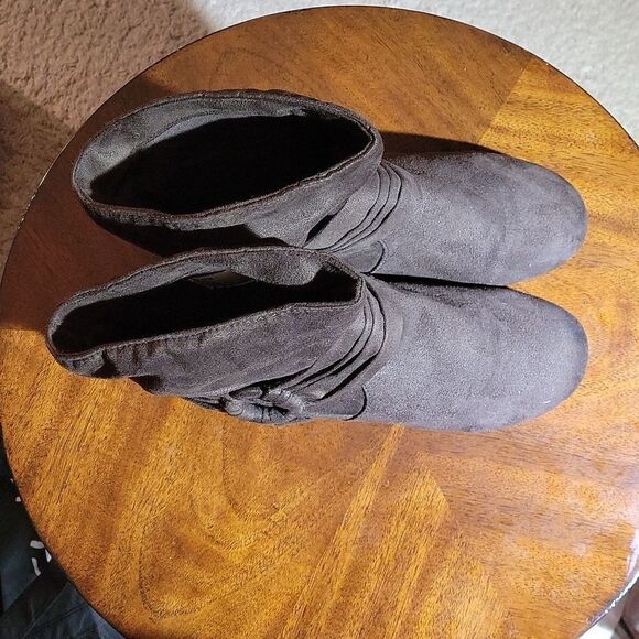 RAMPAGE SLOUCHY FIT SUEDE  ANKLE BOOTS R3 - Picture 5 of 13